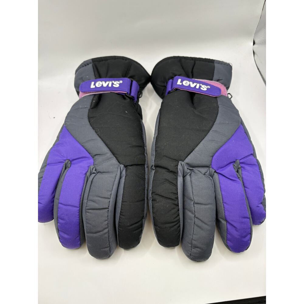 Levi’s Thermolite Winter Ski Gloves XL Purple Black Gray Insulated Snowboard
